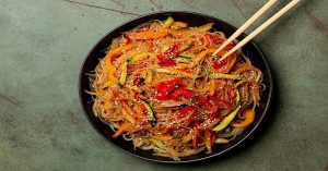 Vegan Japchae Korean Noodles Recipe